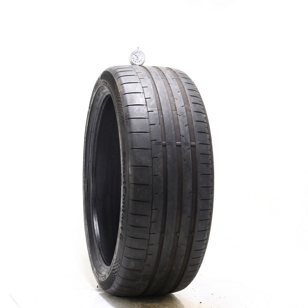 Set of (2) Used 255/40ZR21 Continental SportContact 6 R01 102Y - 5-5.5/32 - Image 1