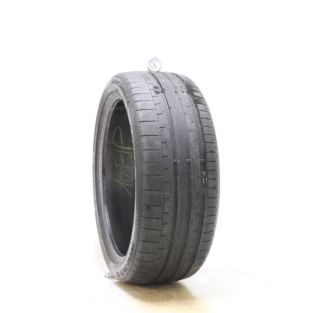 Set of (2) Used 255/40ZR21 Continental SportContact 6 R01 102Y - 5-5.5/32 - Image 4
