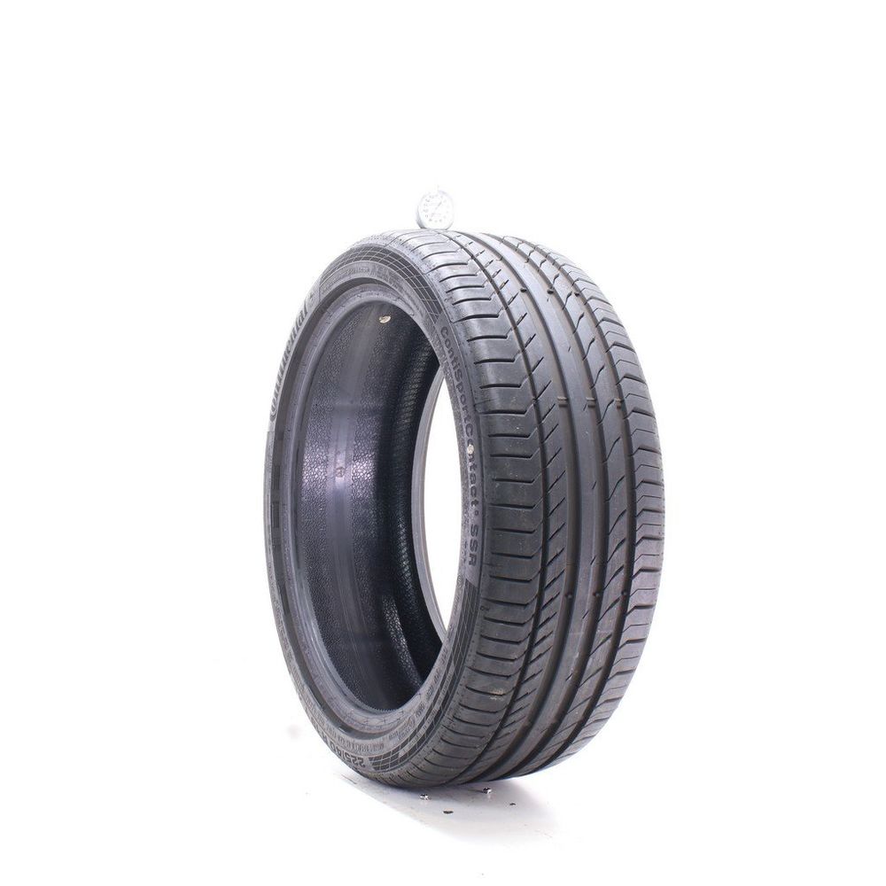 Set of (2) Used 225/40R19 Continental ContiSportContact 5 SSR MOE 93Y - 8-8.5/32 - Image 1