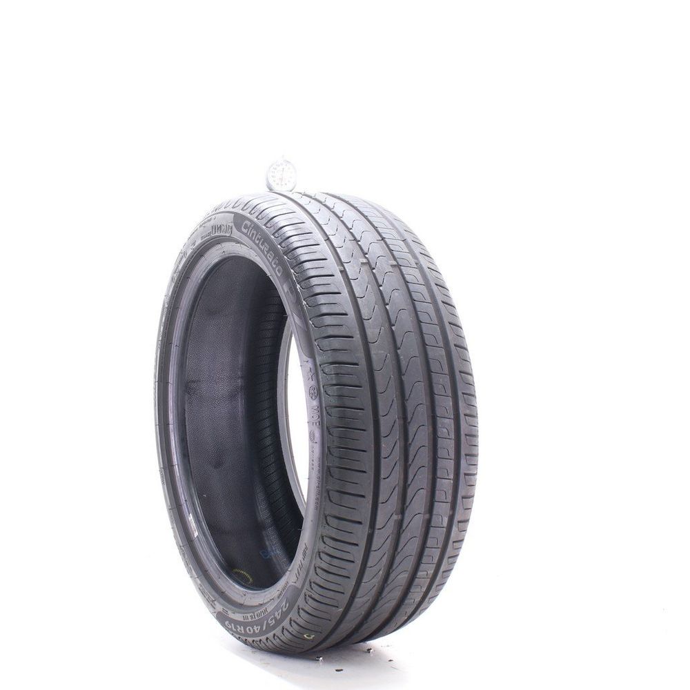 Set of (2) Used 245/40R19 Pirelli Cinturato P7 MOE Run Flat 98Y - 7-8/32 - Image 1
