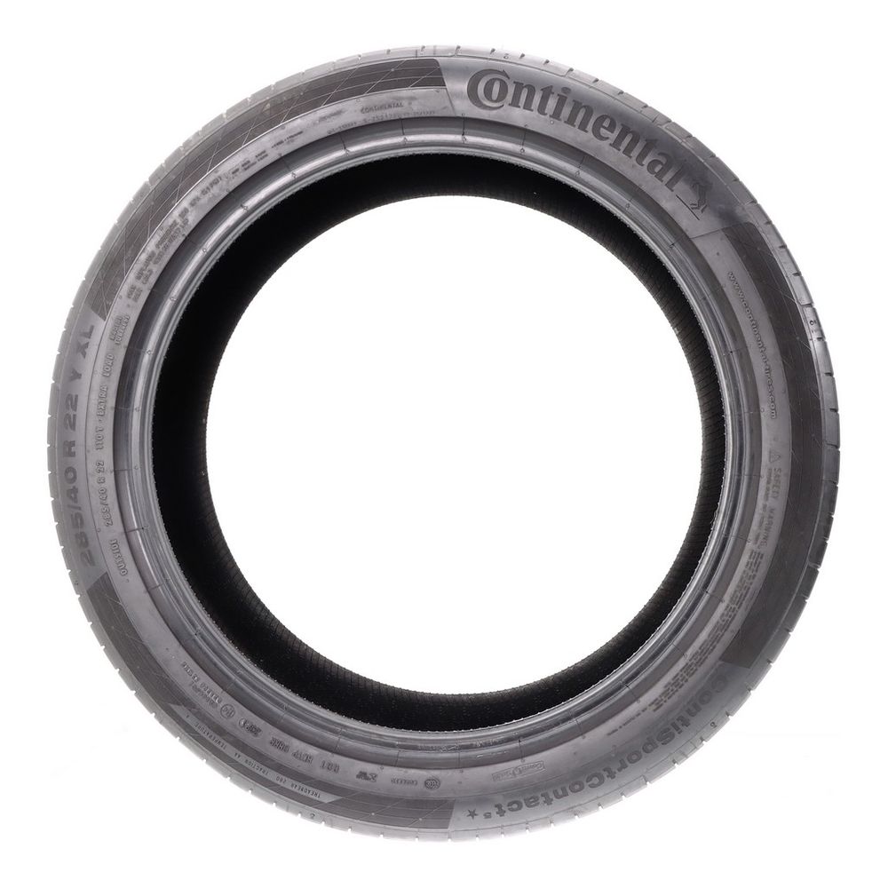 Set of (2) Used 285/40R22 Continental ContiSportContact 5 ContiSeal 110Y - 5.5-6/32 - Image 3