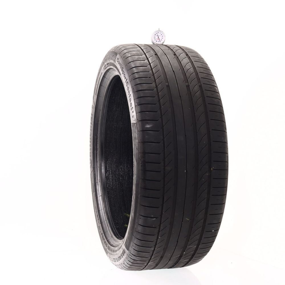 Set of (2) Used 285/40R22 Continental ContiSportContact 5 ContiSeal 110Y - 5.5-6/32 - Image 4