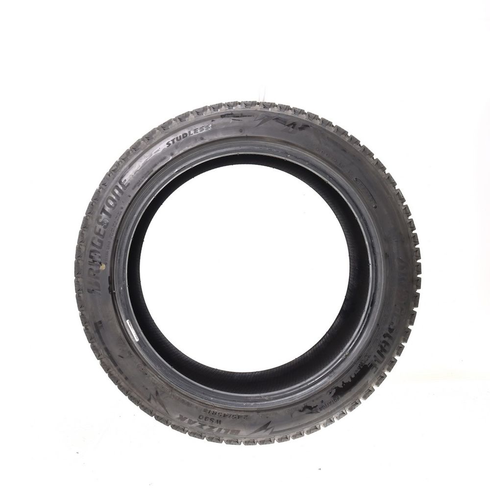 Set of (2) Used 245/45R18 Bridgestone Blizzak WS90 Studless 100H - 9.5-10/32 - Image 3