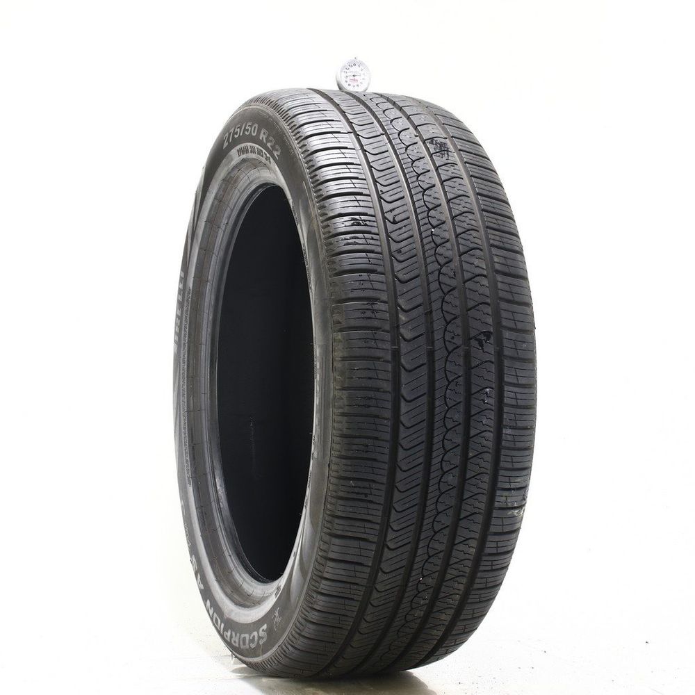 Set of (2) Used 275/50R22 Pirelli Scorpion AS Plus 3 111H - 8.5-10/32 - Image 4