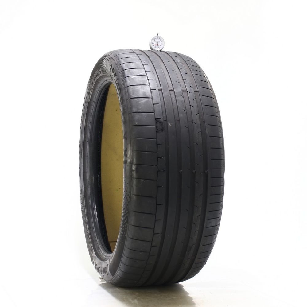 Used 285/40R22 Continental SportContact 6 AO ContiSilent 110Y - 6.5/32 - Image 1