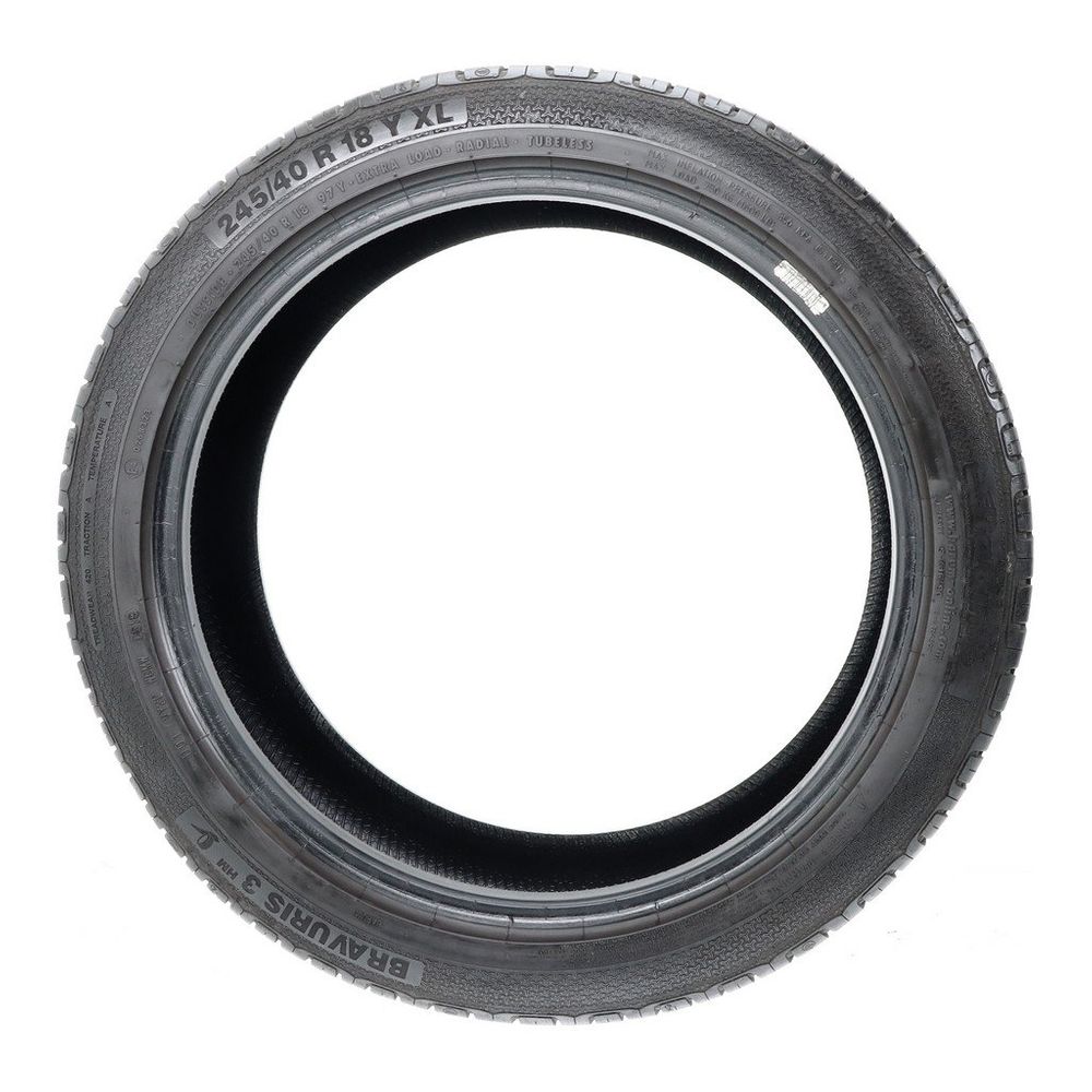 Set of (2) Used 245/40R18 Barum Bravuris 3 HM 97Y - 7.5-8.5/32 - Image 3