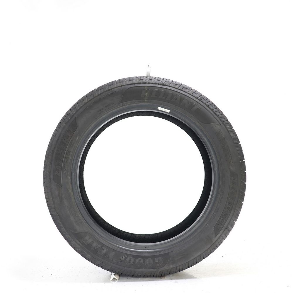 Set of (4) Used 215/55R17 Goodyear Reliant All-season 94V - 8-8.5/32 - Image 3