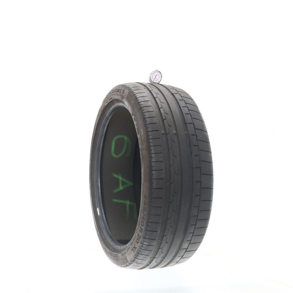 Used 245/40R20 Continental SportContact 6 POL ContiSilent 99V - 7.5/32 - Image 1